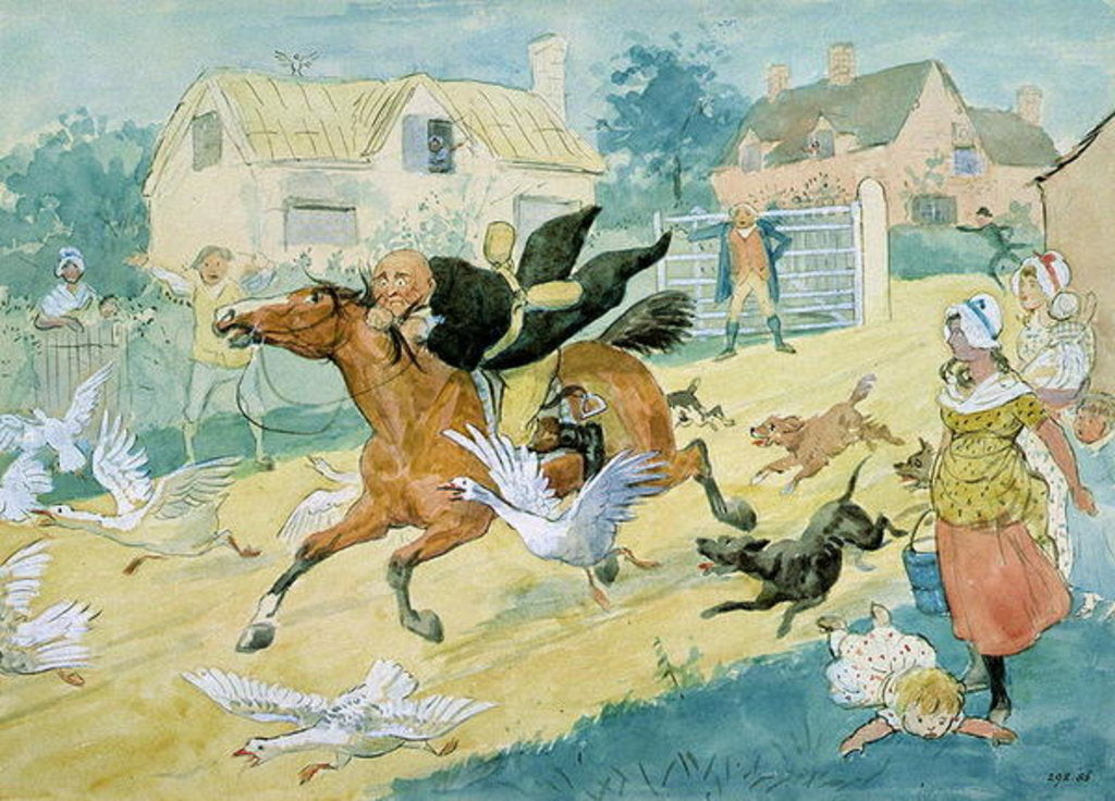 Detail of John Gilpin riding to Edmonton by Randolph Caldecott