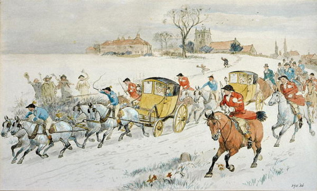 Detail of Diana Wood's Wedding: returning from Church by Randolph Caldecott