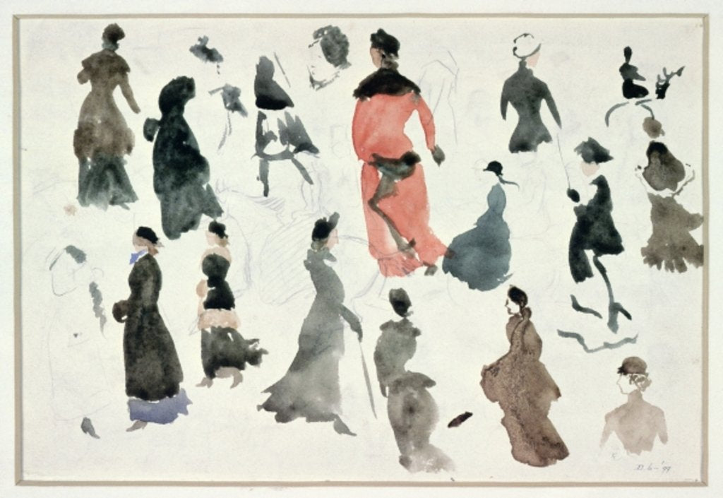 Detail of Brighton Ladies by Randolph Caldecott