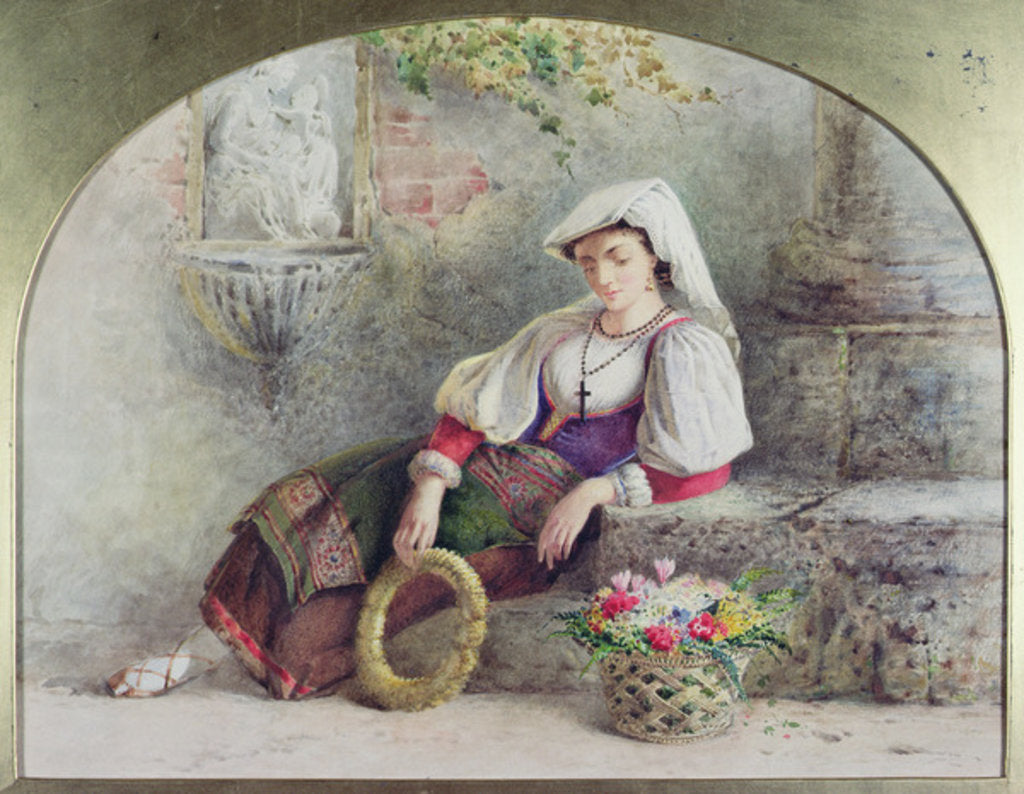 Detail of A Contadina Reposing by William Linnaeus Casey