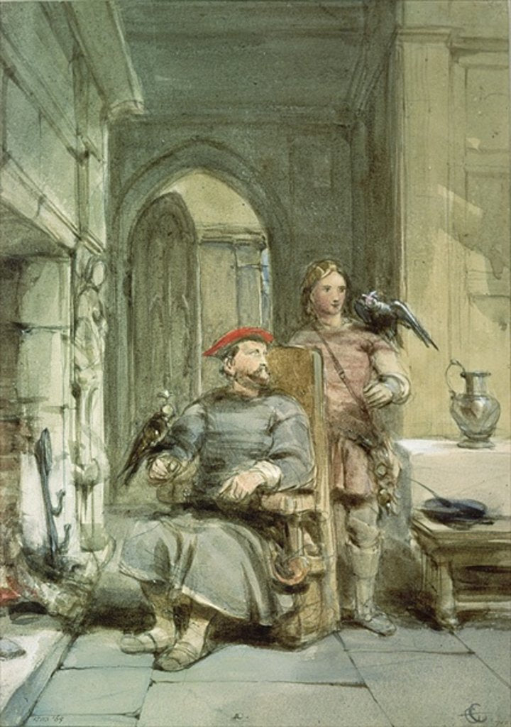 Detail of Knight and Page by George Cattermole