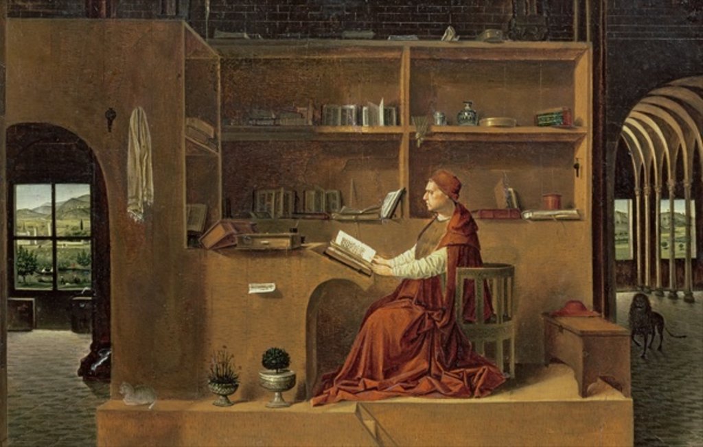 Detail of St. Jerome in his study, c.1475 by Antonello da Messina