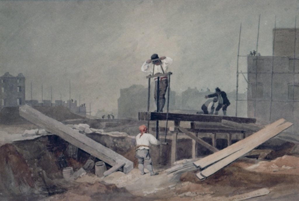 Detail of The Sawpit by Luke Clennell