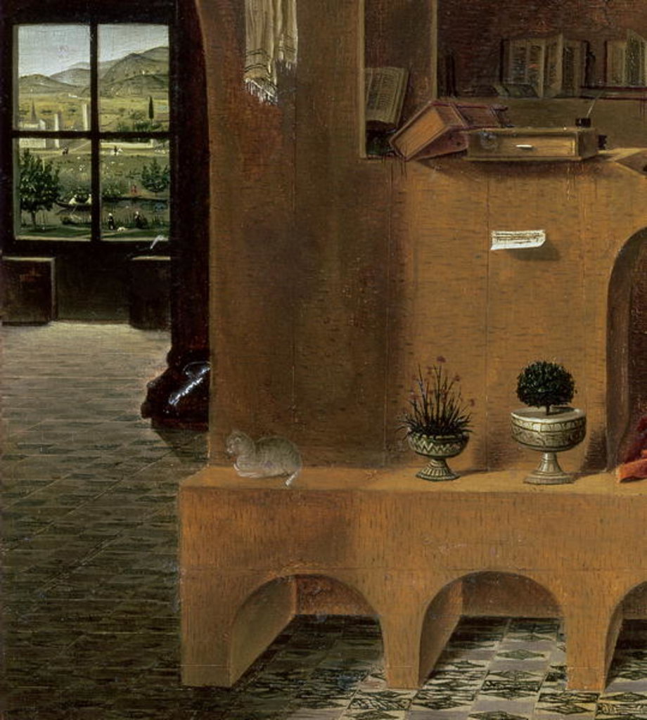 Detail of St. Jerome in his study, detail, c.1475 by Antonello da Messina