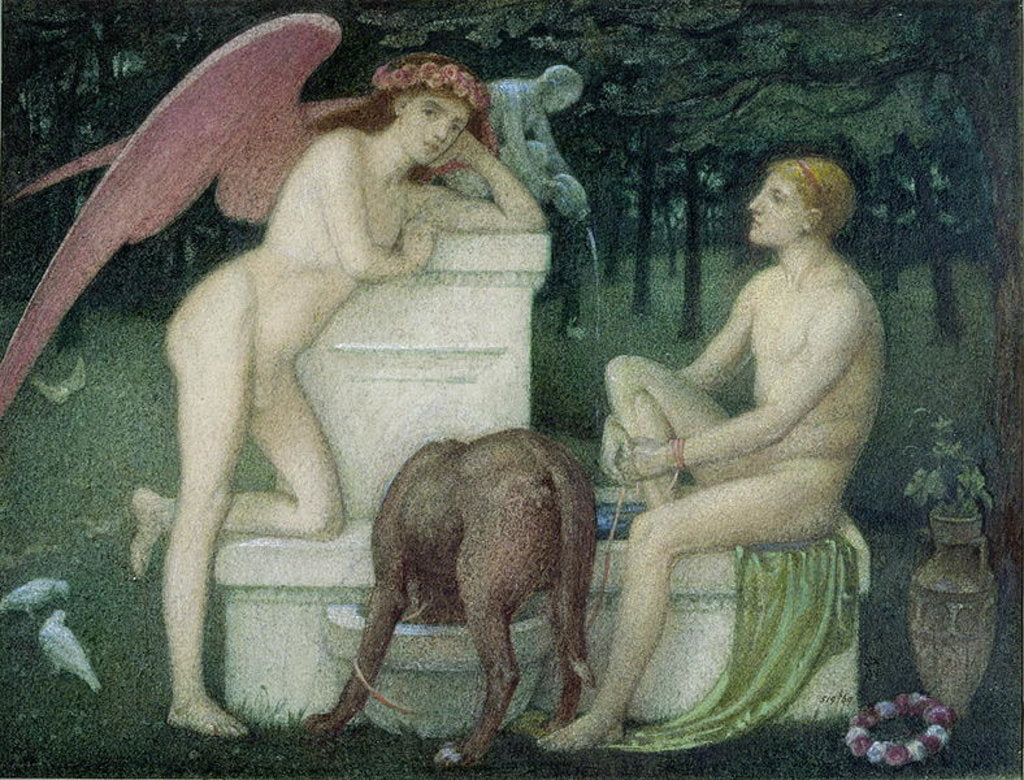 Detail of Eros and Ganymede by Alfred Sacheverell Coke