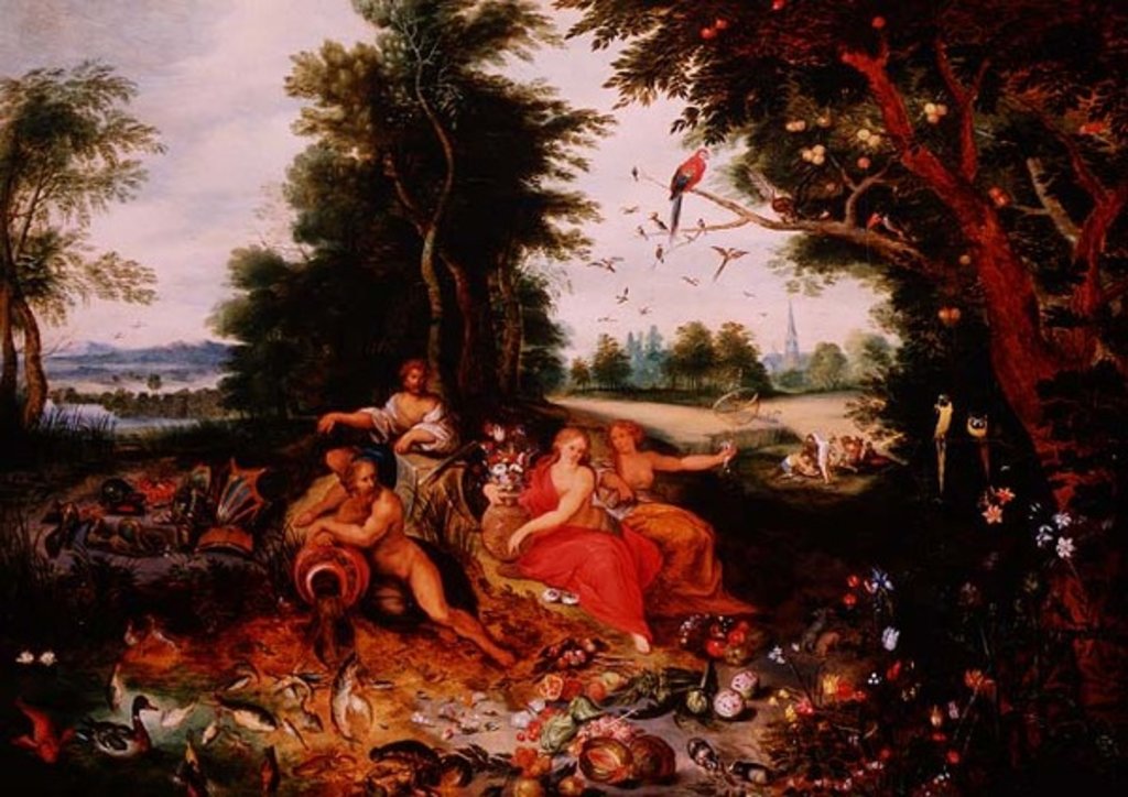 Detail of The Four Elements by Jan van the Elder Kessel