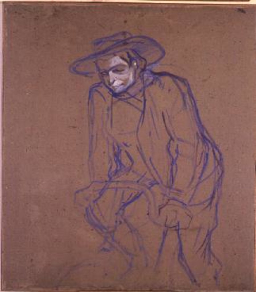 Detail of Aristide Bruant on a Bicycle, 1896 by Henri de Toulouse-Lautrec