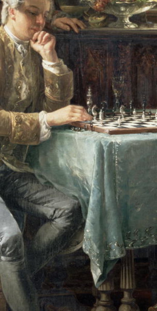 Detail of The Chess Players, 1887 by Carl Herpfer