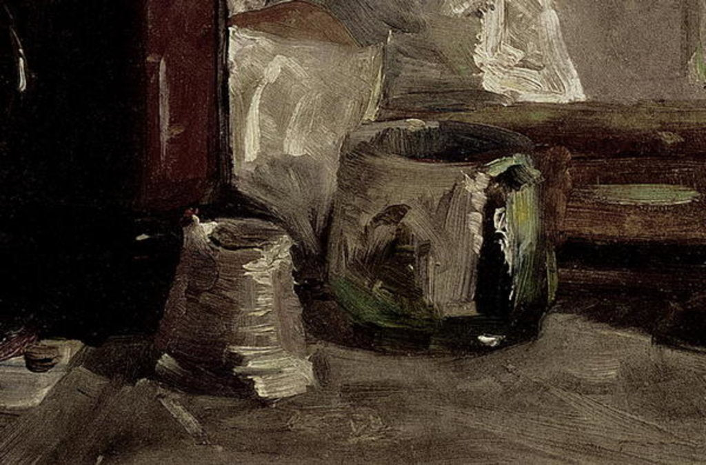 Detail of Self Portrait, 1880 by Henri de Toulouse-Lautrec