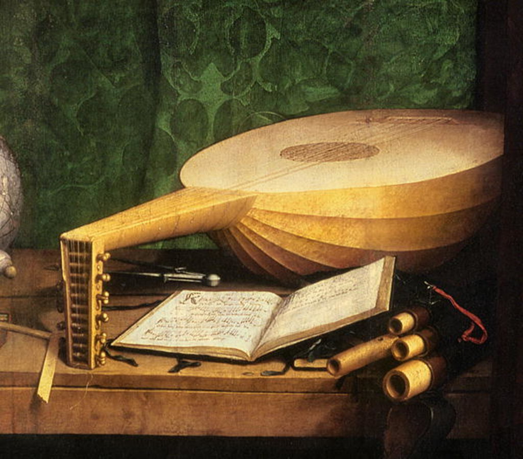 Detail of The Ambassadors, detail, 1533 by Hans Holbein the Younger