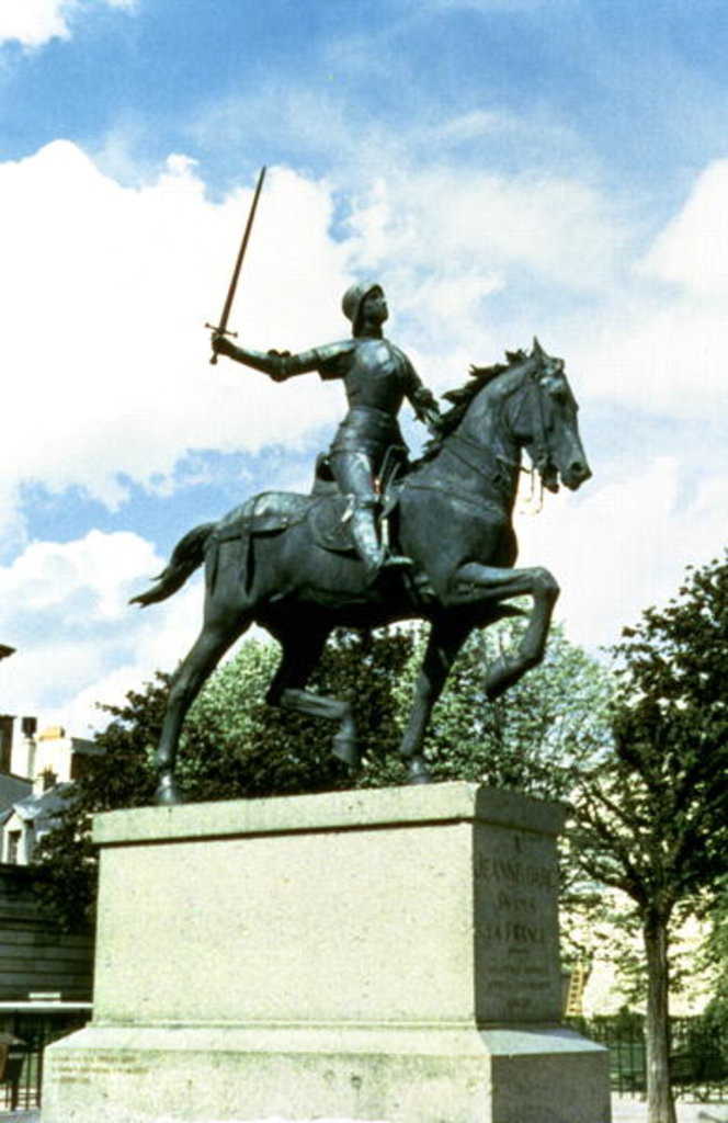 Detail of Statue of Joan of Arc by Paul Dubois