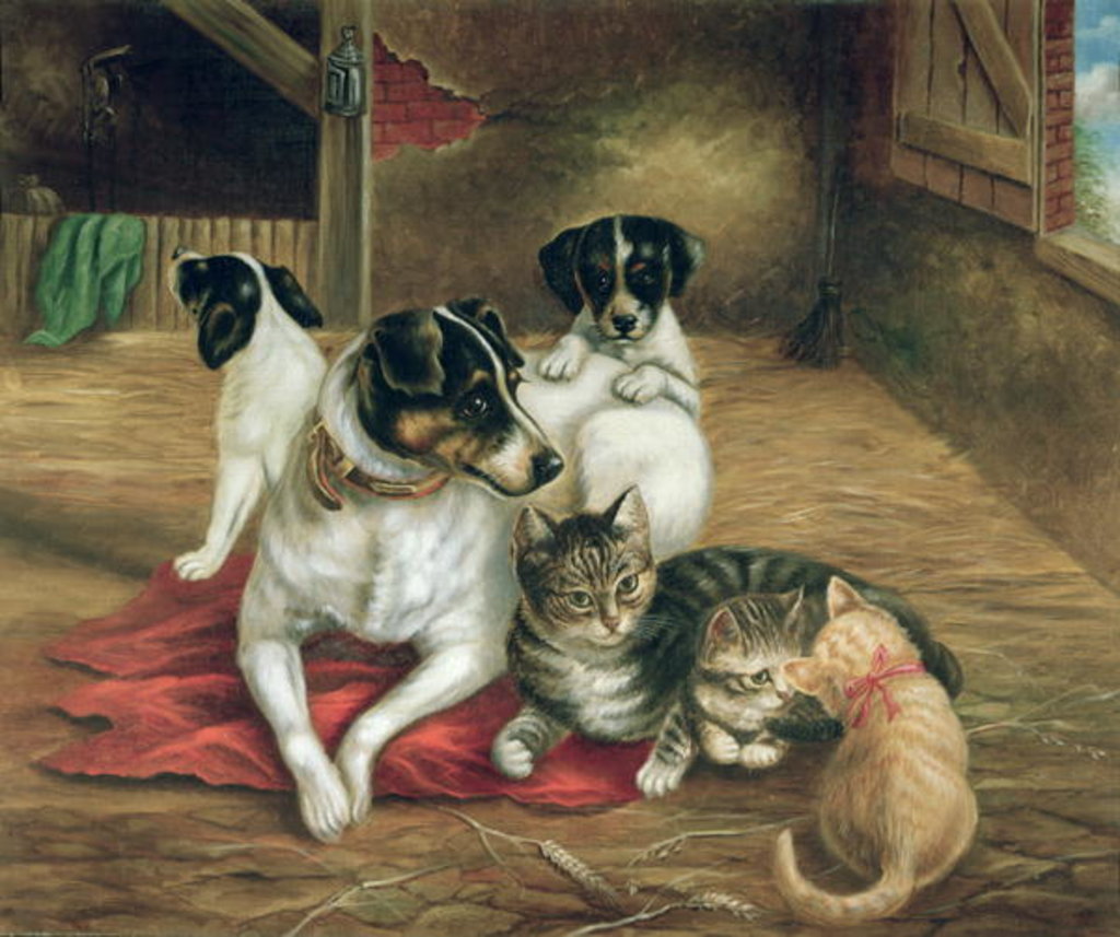 Detail of Stable friends by English School
