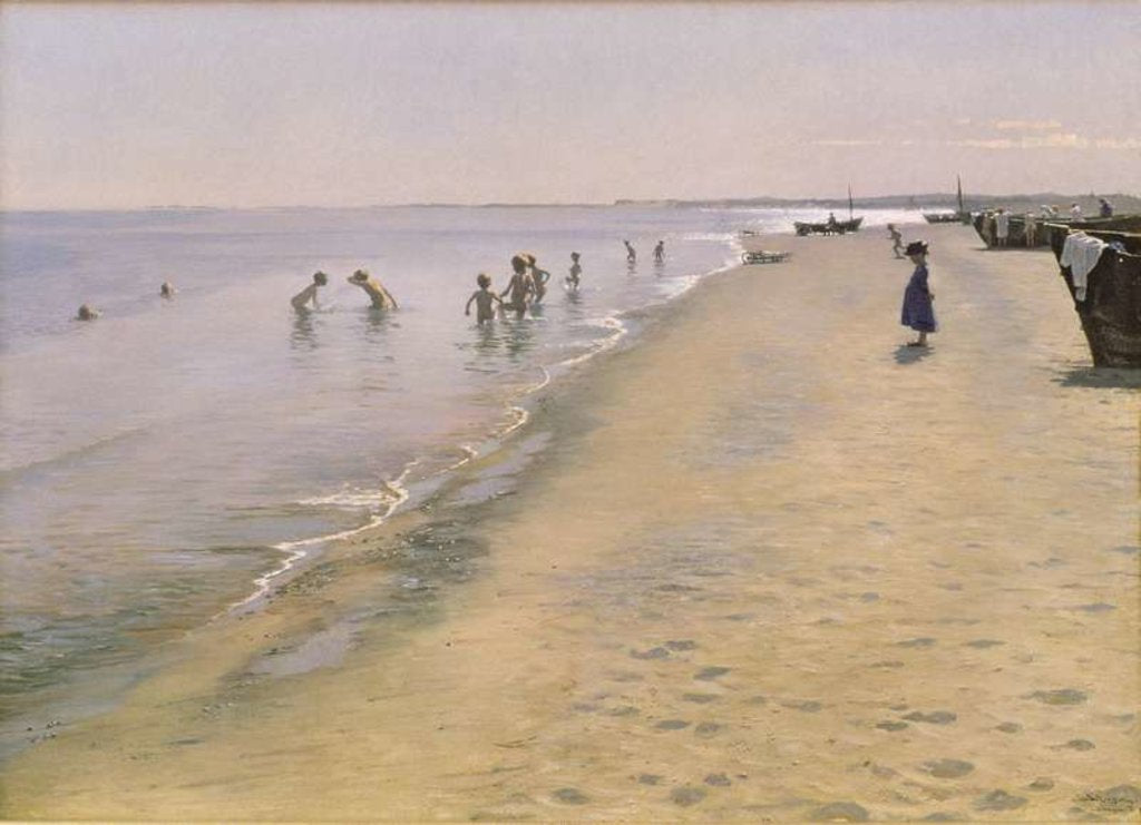 Detail of Summer Day at the South Beach of Skagen, 1884 by Peder Severin Kroyer