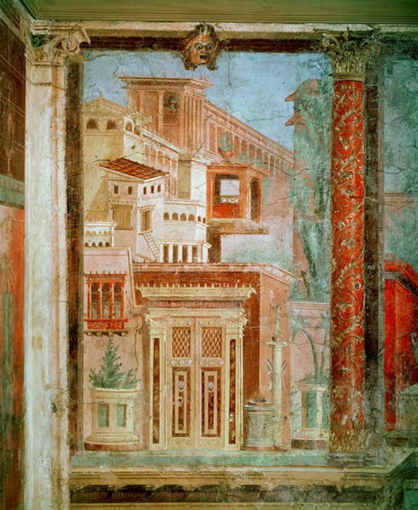 Detail of Panel from the Cubiculum, Villa of P Fannius at Boscoreale, Pompeii, c.50-40 BC by School Roman