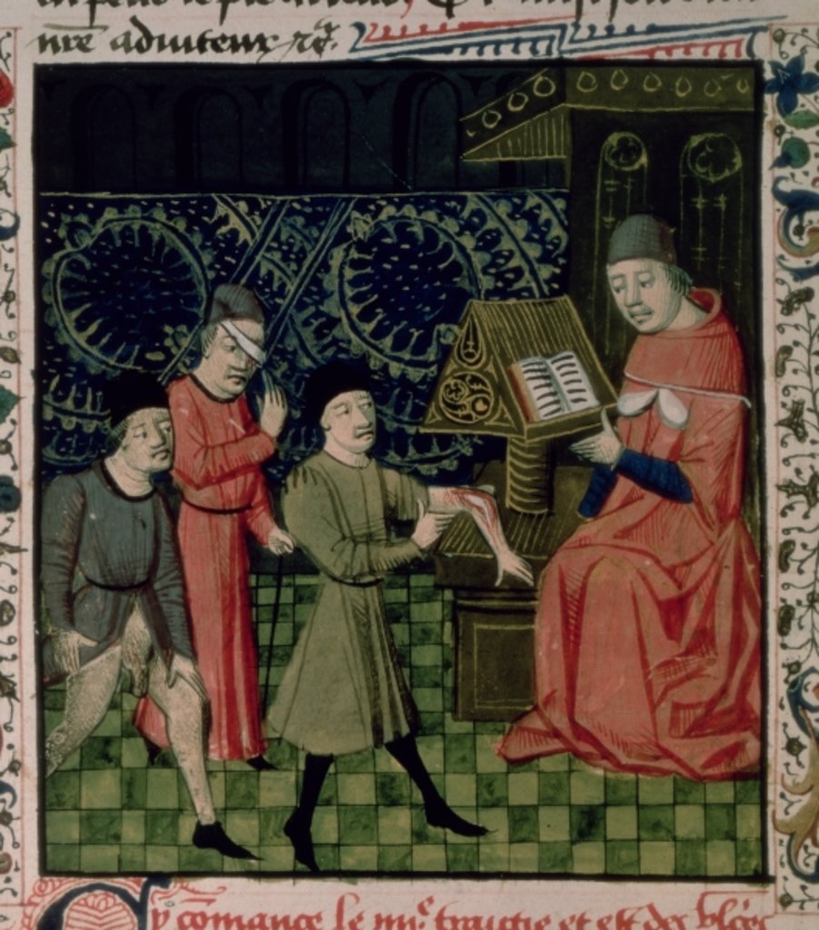 Detail of Fr 396 f.66 The Surgeon's Clinic, by Guy de Chauliac by French School