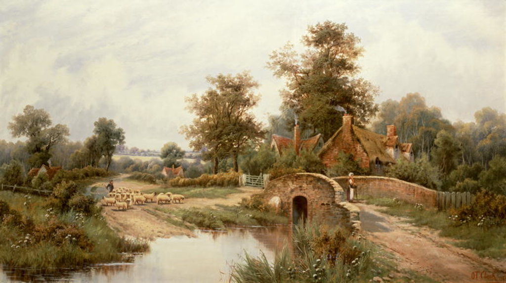 Detail of The Sheep Drover by Octavius Thomas Clark