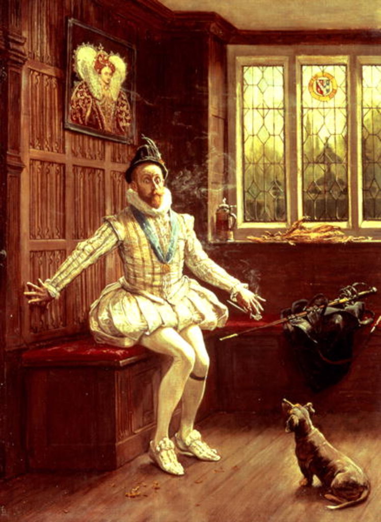 Detail of Sir Walter Raleigh's First Smoke by Anonymous Anonymous