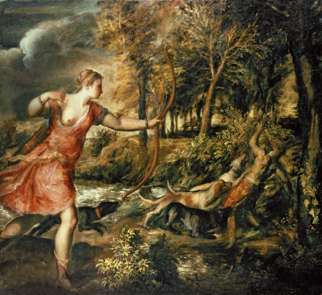 Detail of The Death of Actaeon, c.1559-75 by Titian (c.1488-1576)