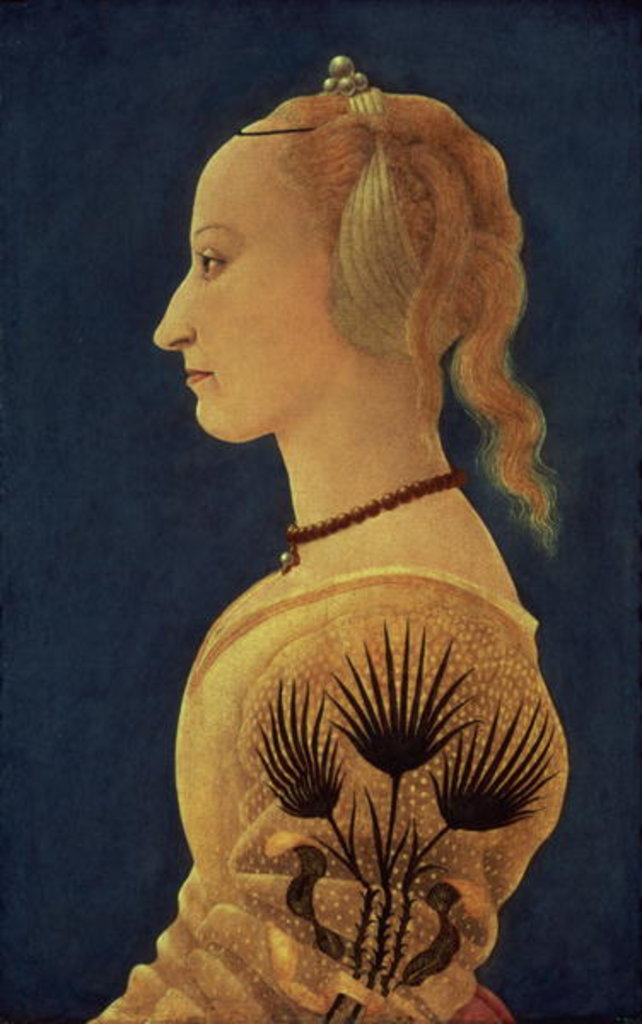 Detail of Portrait of a Lady, c.1465 by Alessio Baldovinetti