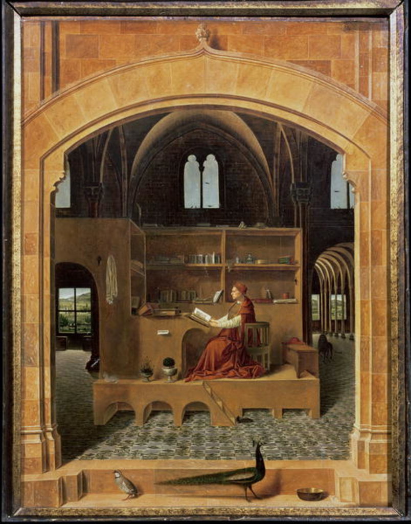 Detail of St. Jerome in his study, c.1475 by Antonello da Messina