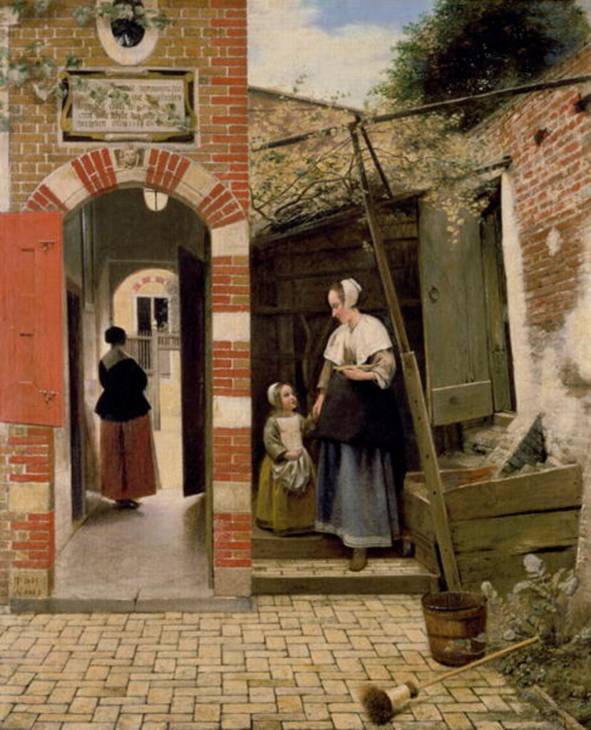 Detail of Courtyard of a house in Delft, 1658 by Pieter de Hooch