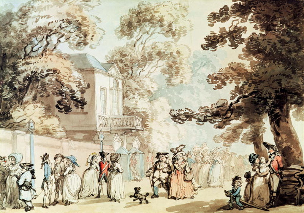 Detail of Spring Gardens, Ranelagh by Thomas Rowlandson
