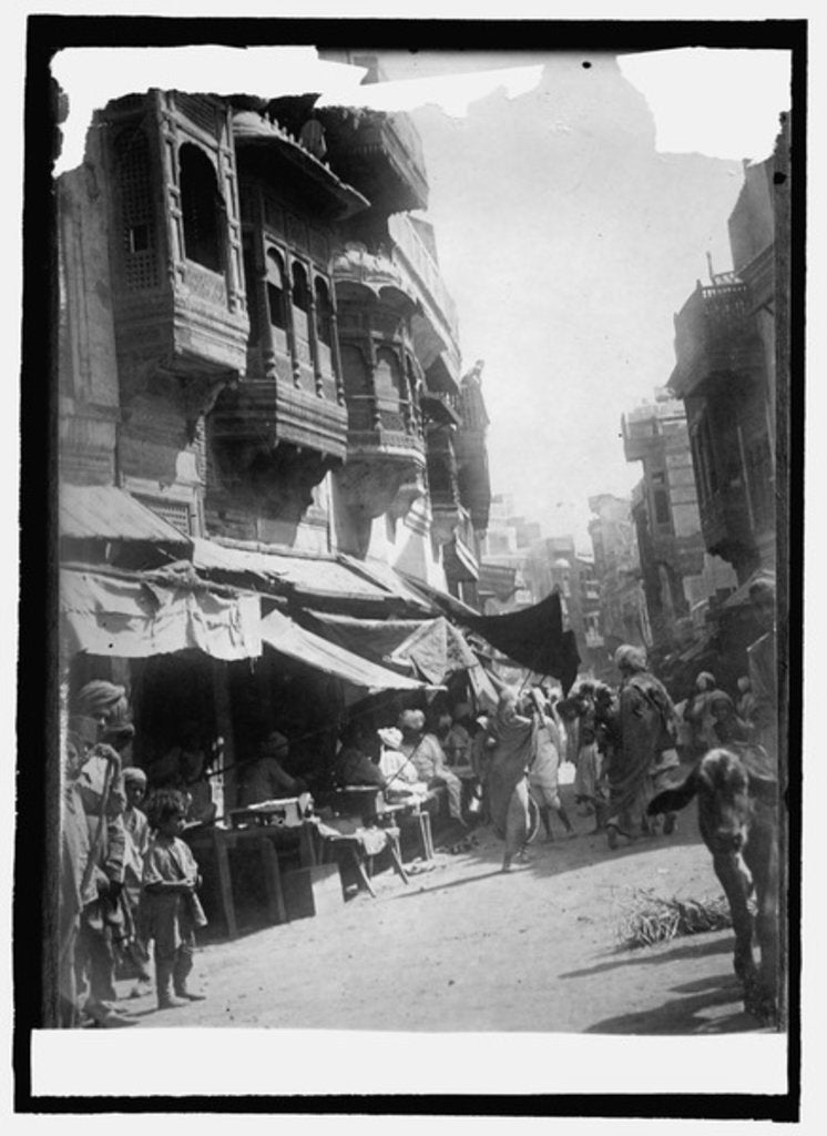 Detail of A street in Lahore, c.1908-19 by Anonymous