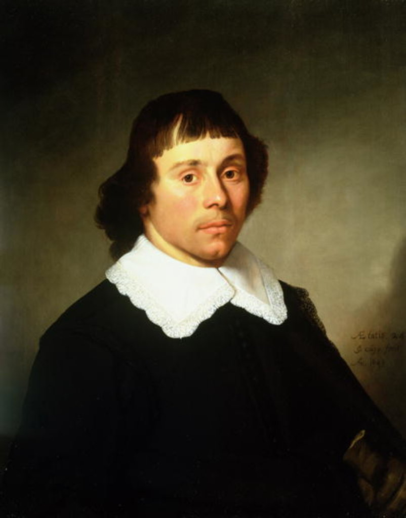 Detail of Portrait of a Young Man, in a Black Costume with a White Lace Collar by Jacob Gerritsz Cuyp