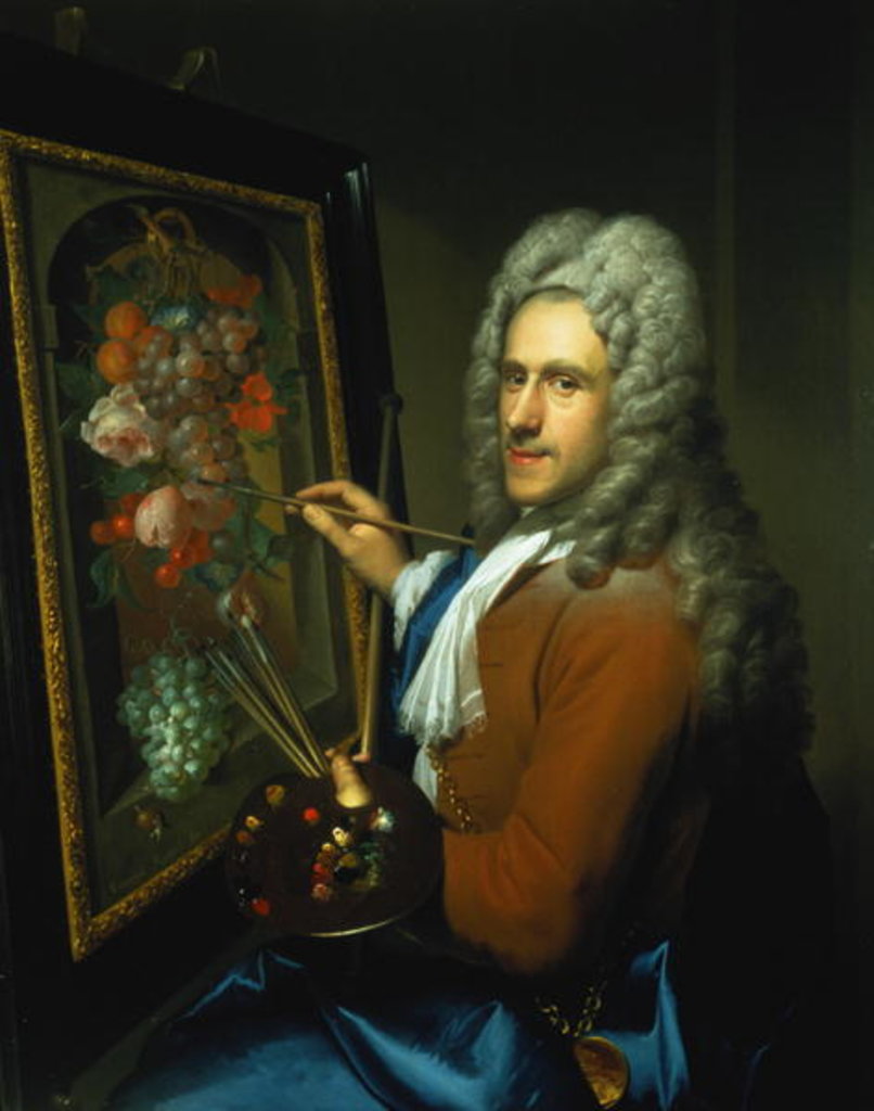 Detail of Portrait of the artist Coenraet Roepel by Richard van Bleeck