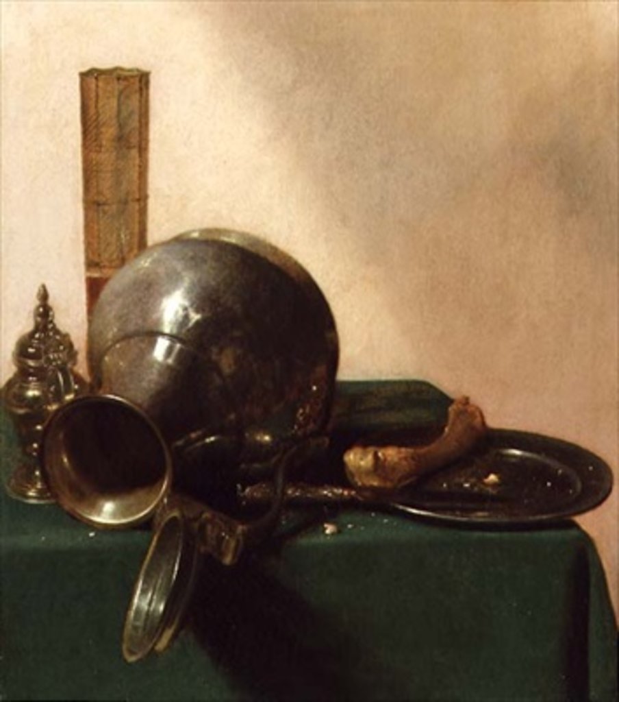 Detail of Still life with an overturned jug, c.1632-37 by Jan Jansz. den Uyl