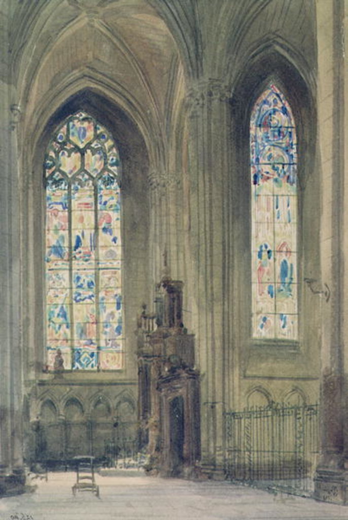 Detail of Chapel in the South Transept, Rouen Cathedral, 19th century by Augustus Welby Pugin