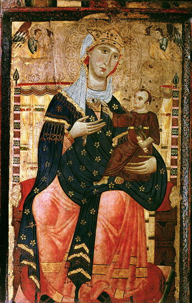 Detail of Enthroned Madonna and Child, c.1260 by Luccanese School