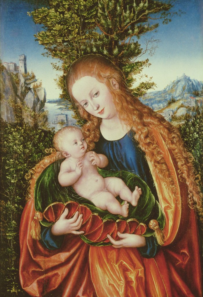 Detail of Virgin and Child, 1518 by Lucas the Elder Cranach