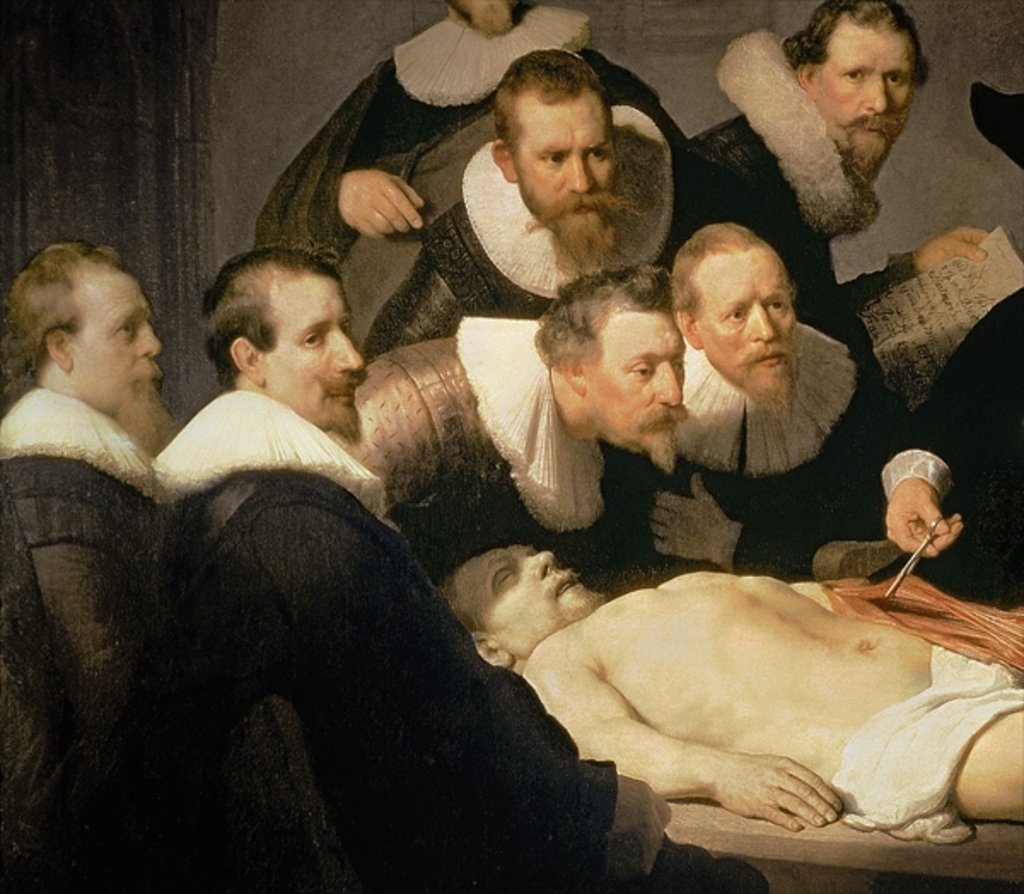 Detail of The Anatomy Lesson of Dr. Nicolaes Tulp, 1632 by Rembrandt Harmensz. van Rijn