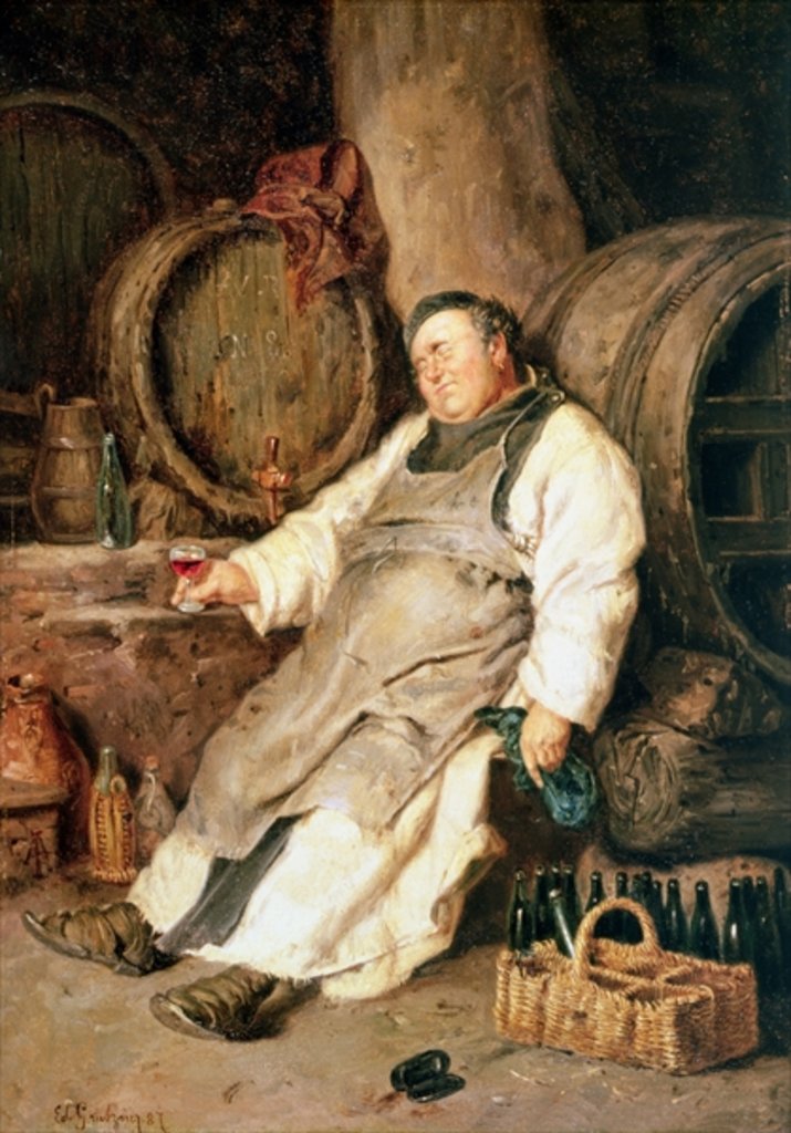 Detail of One too Many by Eduard von Grutzner