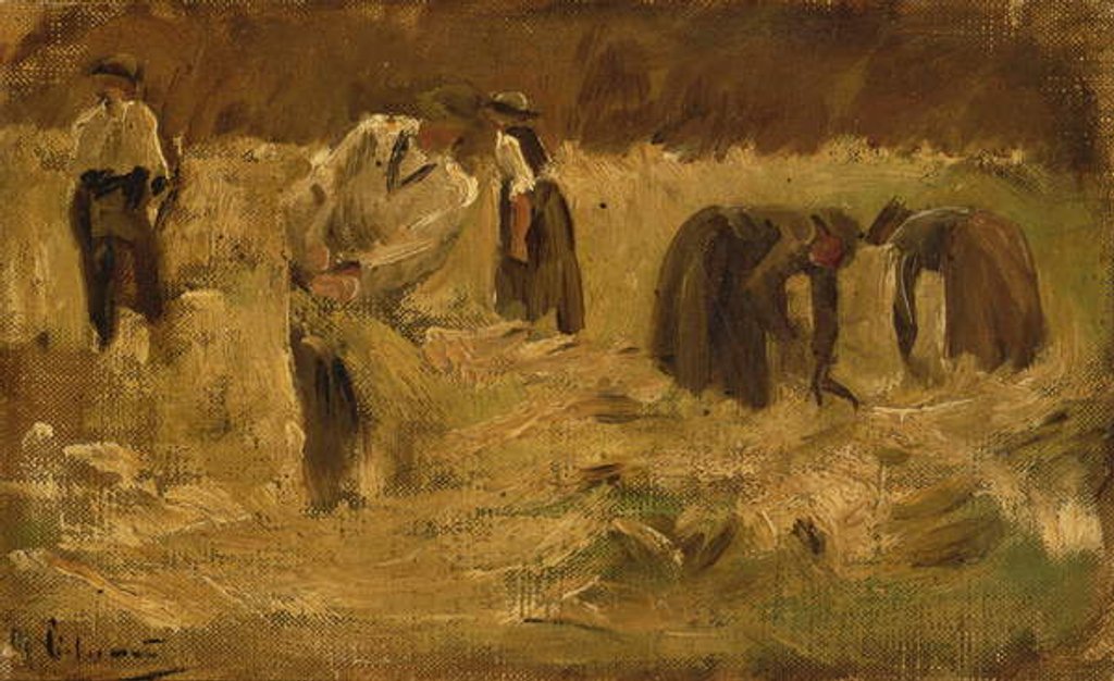 Detail of Making Hay by Max Liebermann