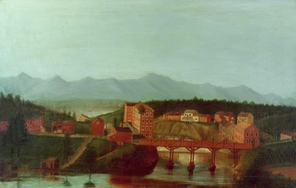 Detail of Columbiaville and Stockport Creek, near New York, early 19th century by American School