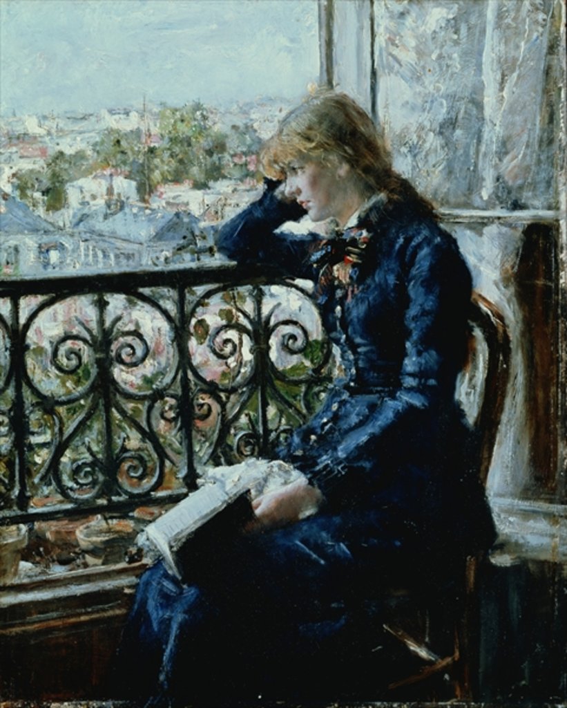 Detail of At the Window, 1881 by Hans Olaf Heyerdahl
