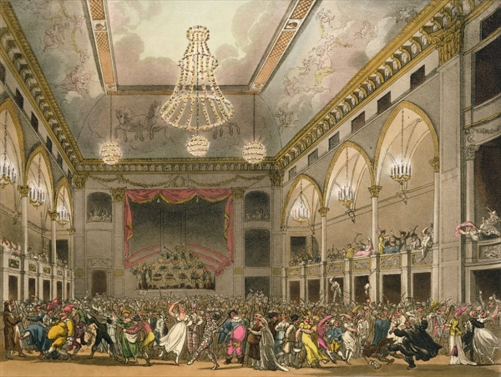 Detail of Pantheon Masquerade from 'Ackermann's Microcosm of London' by T. & Pugin A.C. (1762-1832) (after) Rowlandson