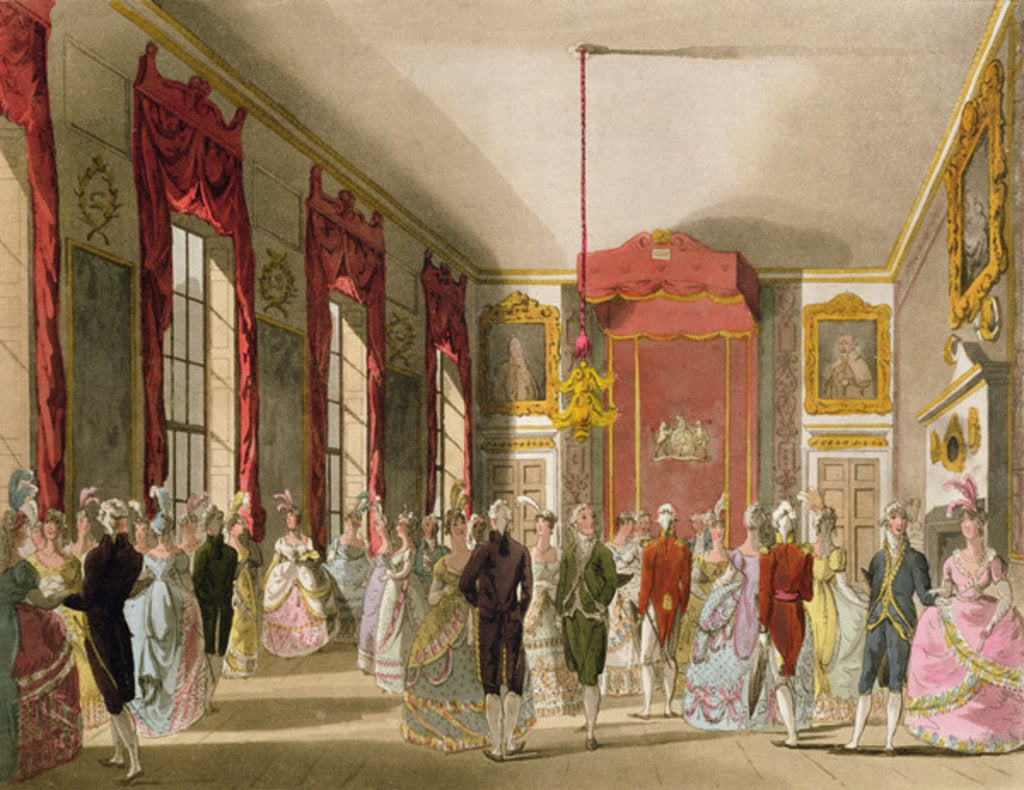 Detail of Drawing Room, St. James's, from Ackermann's 'Microcosm of London' by T. & Pugin A.C. Rowlandson