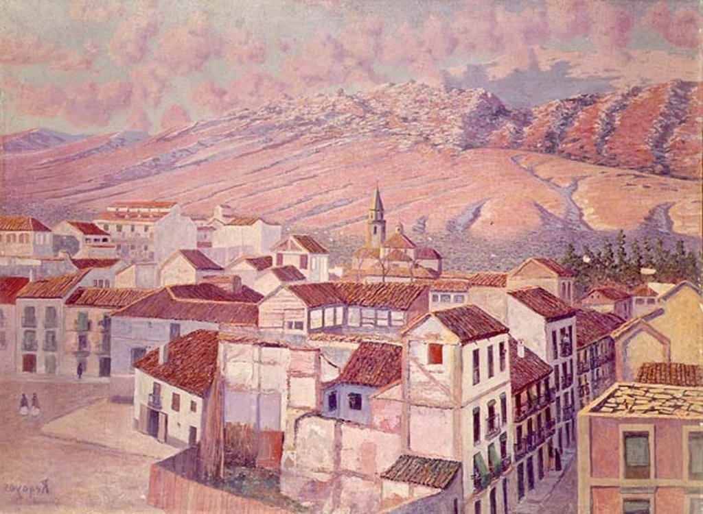 Detail of View of Granada by Diario or Dario de Regoyos y Valdes