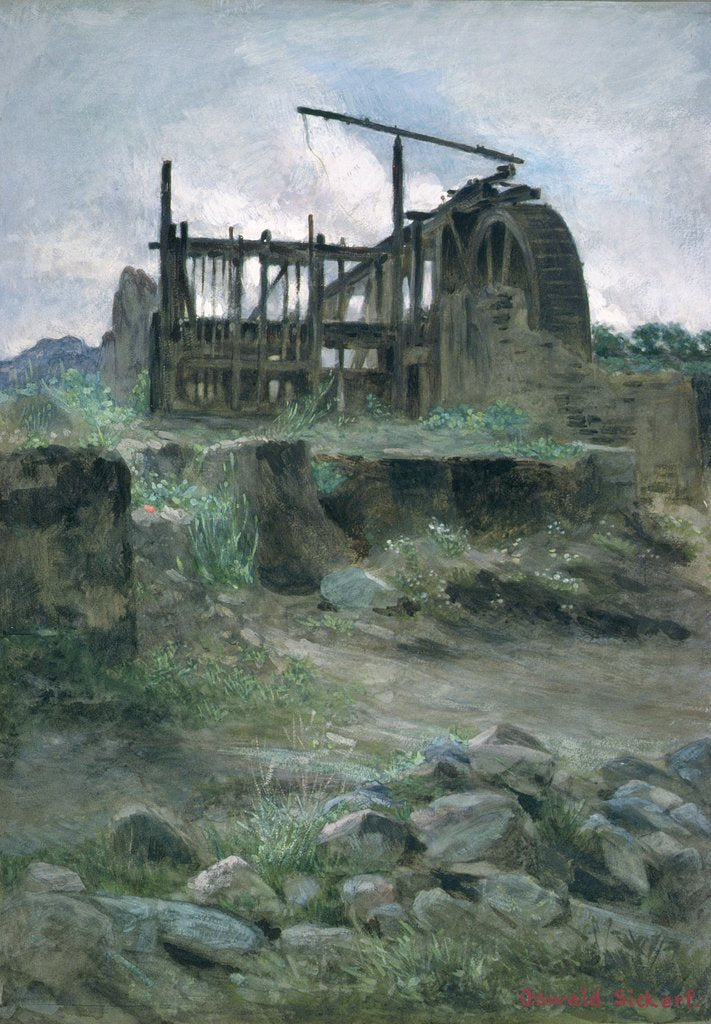 Detail of A Cornish Tin Mine, 19th century by O.A. Sickert