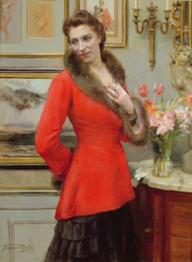 Detail of The Red Jacket by Herman Richir