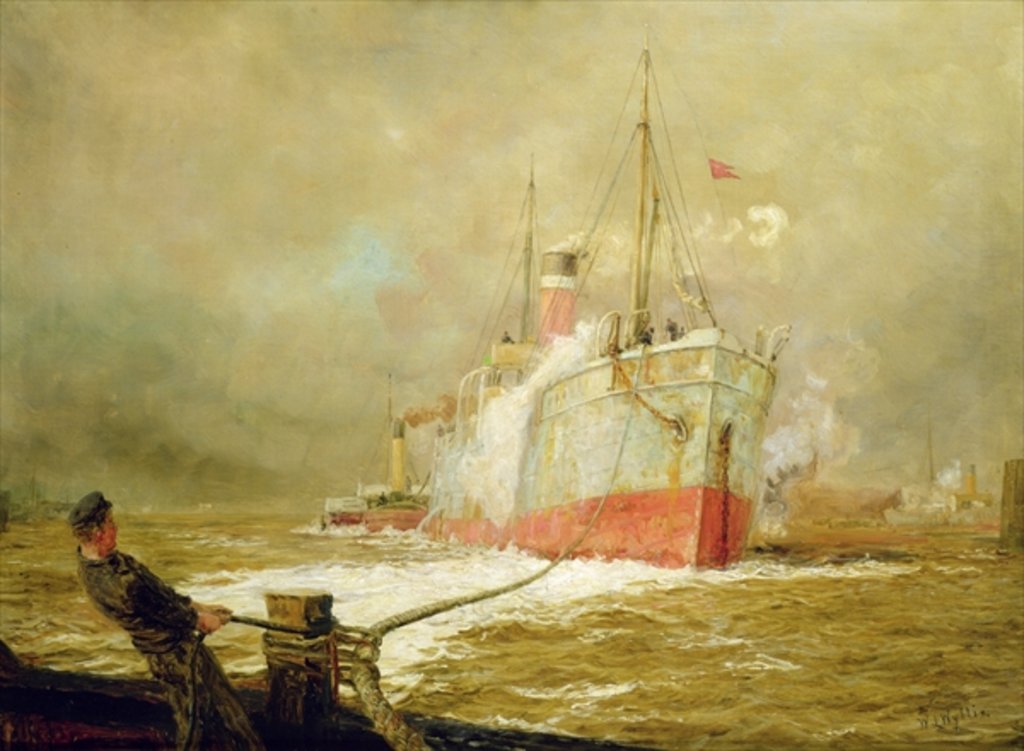 Detail of Docking a Cargo Ship by William Lionel Wyllie