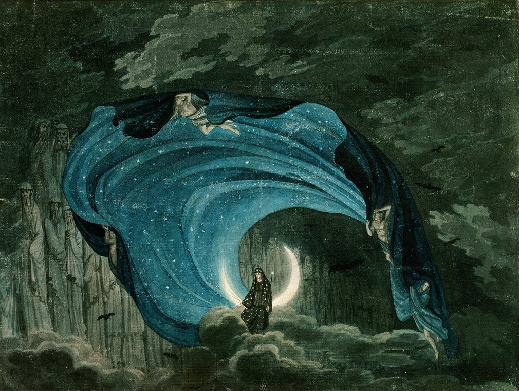 Detail of Decor for Queen of the Night, Mozart's opera, 1818 by Simon Quaglio