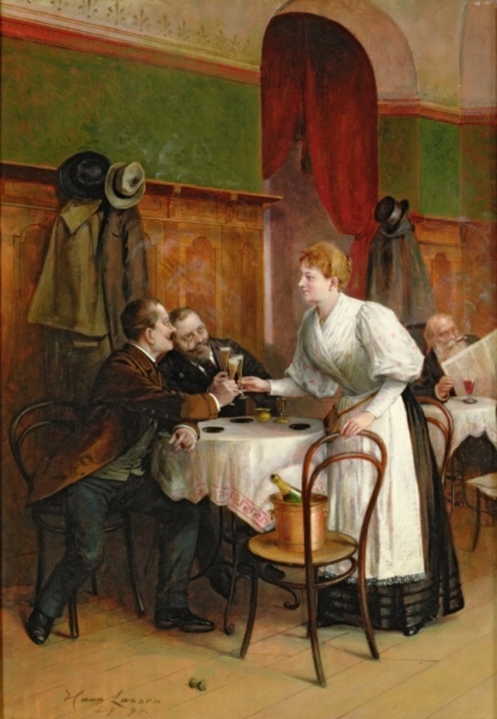 Detail of Drinking their health by Hans August Lasser