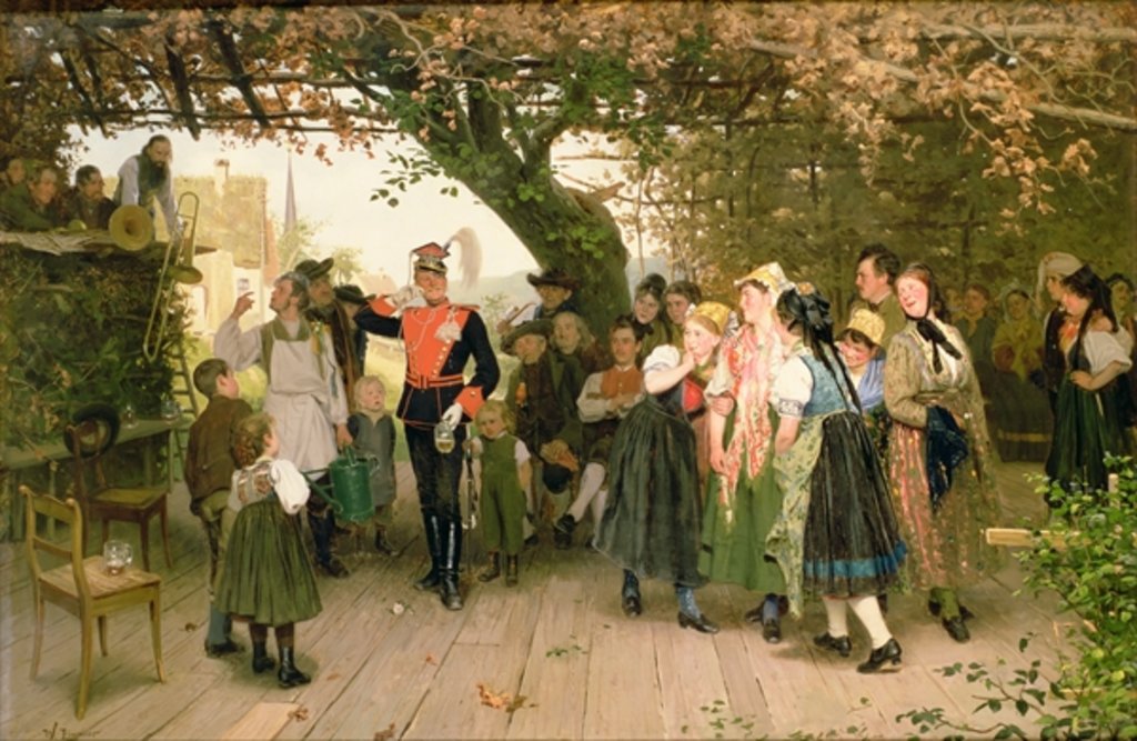 Detail of On Leave, 1883 by Wilhelm Zimmer