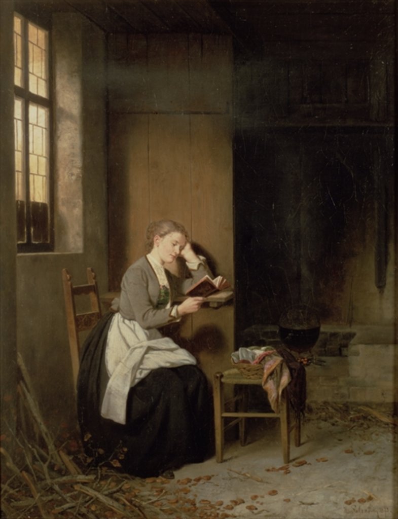 Detail of Relaxing after the day's work by Hubert Salentin