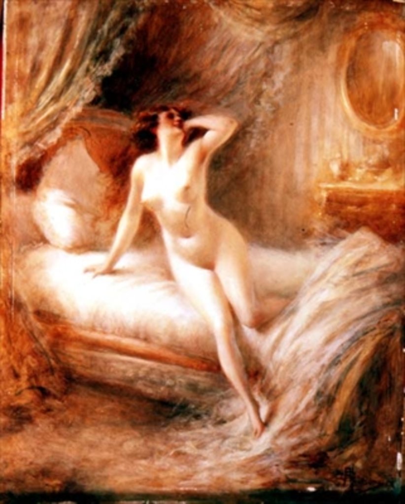 Detail of La Reveillée or Le Réveil by Albert Guillaume