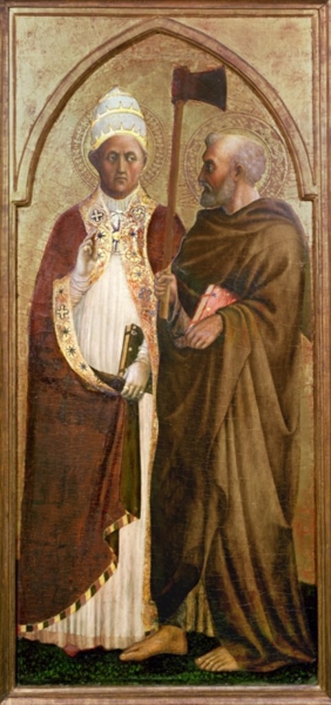 Detail of A Pope and St. Matthias, c.1428-29 by Tommaso Masolino da Panicale